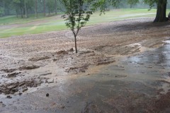 sheet flow crossing cart path without a curb